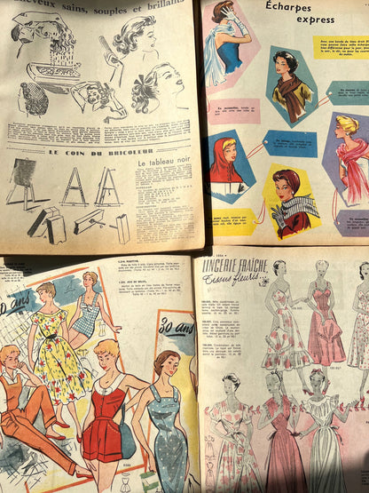 4 French Magazines from 1952 to 1958