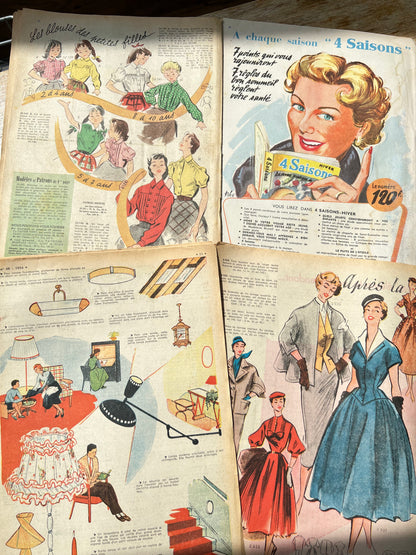 5 French Petit Echo de la Mode from 1954 to Get creative With