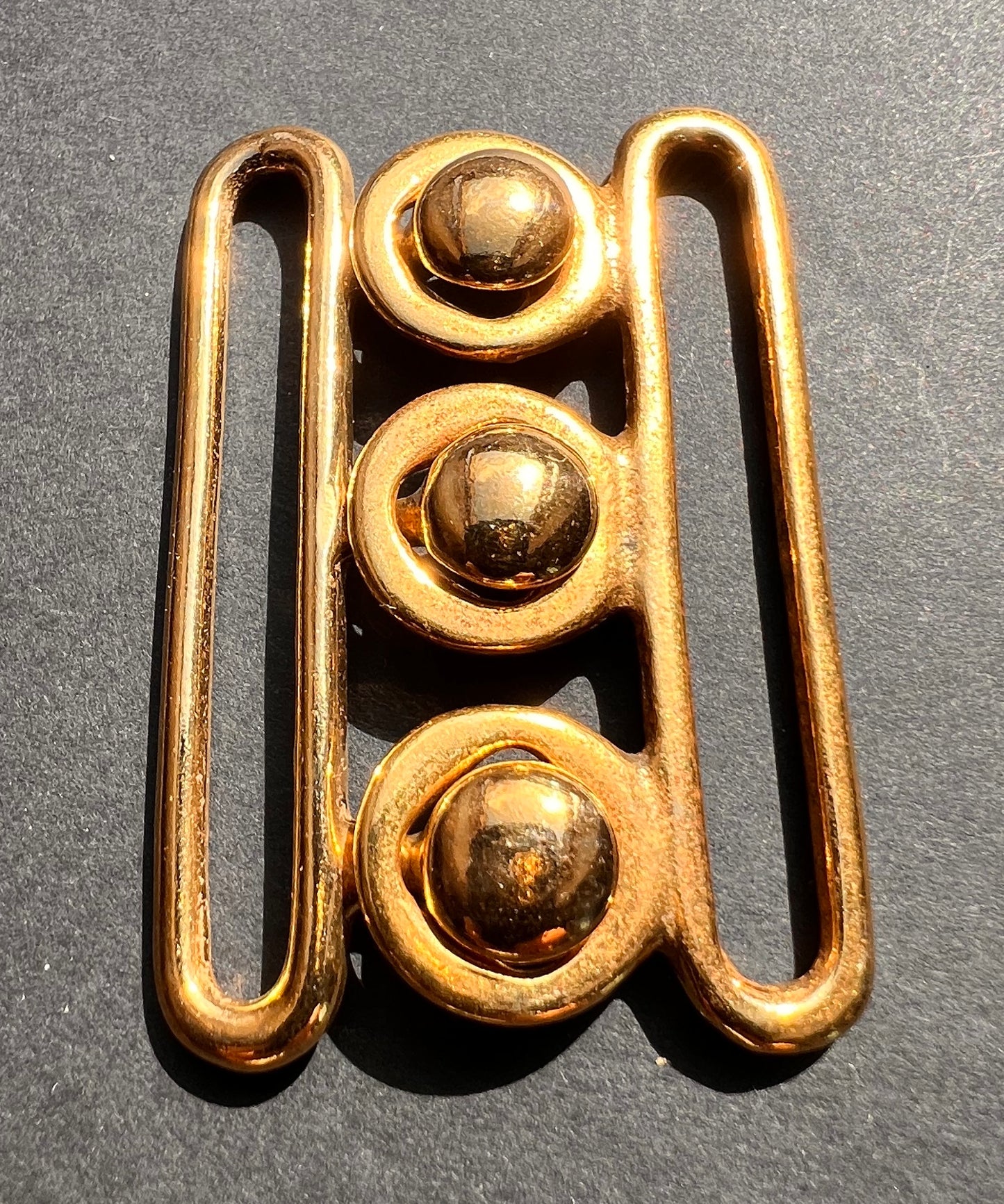 Very 1960s Gold  Metal Belt Buckle - Fits 5cm Belt