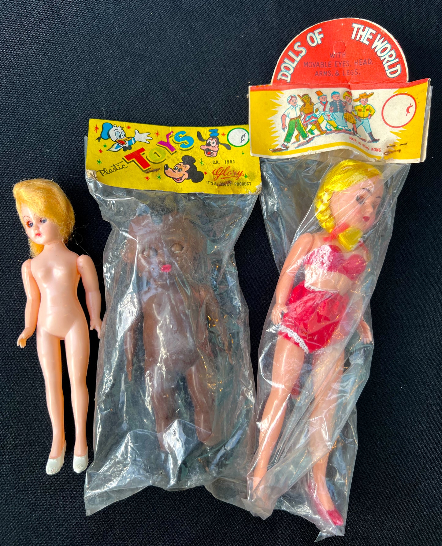 3 Unusual Vintage 1950s Dolls