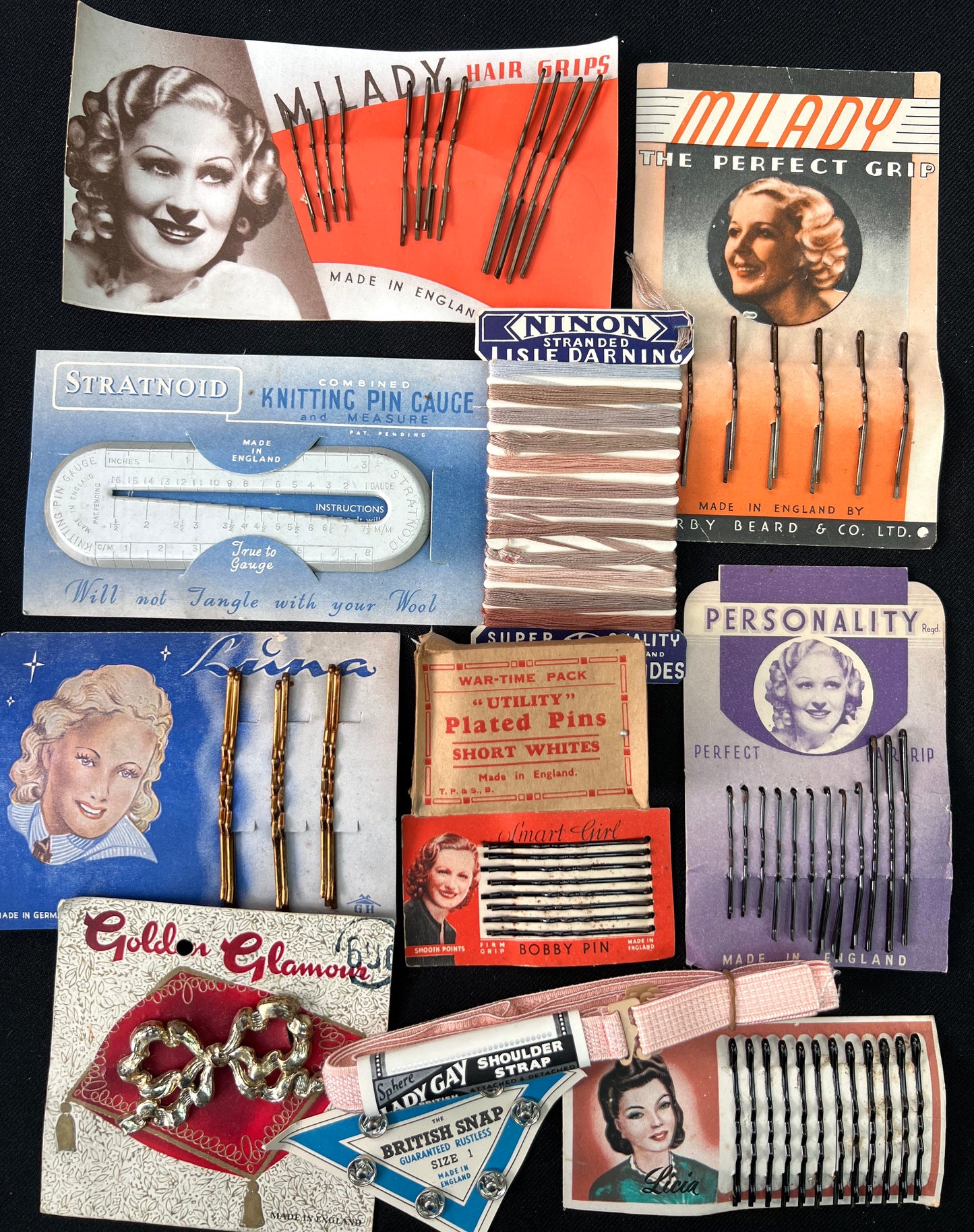 Job Lot of 12 Vintage 1940s Packaging