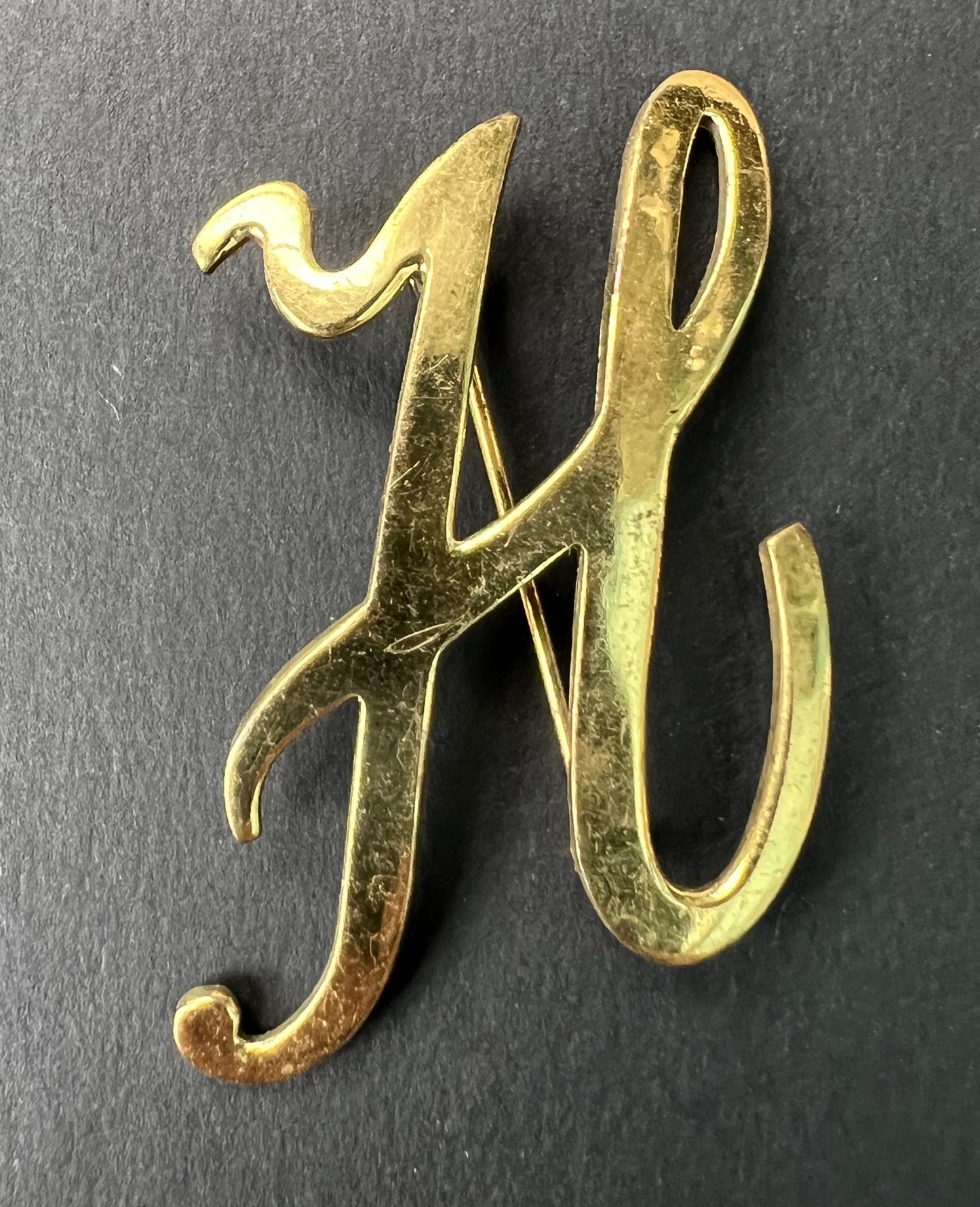 Flamboyant Vintage Initial Brooches B, C, F, G, H, J, K, M, P, O, S, T, U, Y