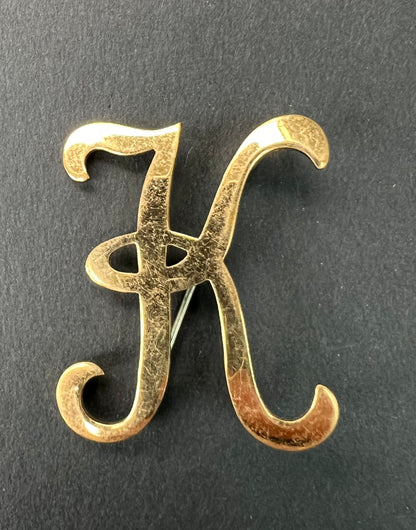 Flamboyant Vintage Initial Brooches B, C, F, G, H, J, K, M, P, O, S, T, U, Y