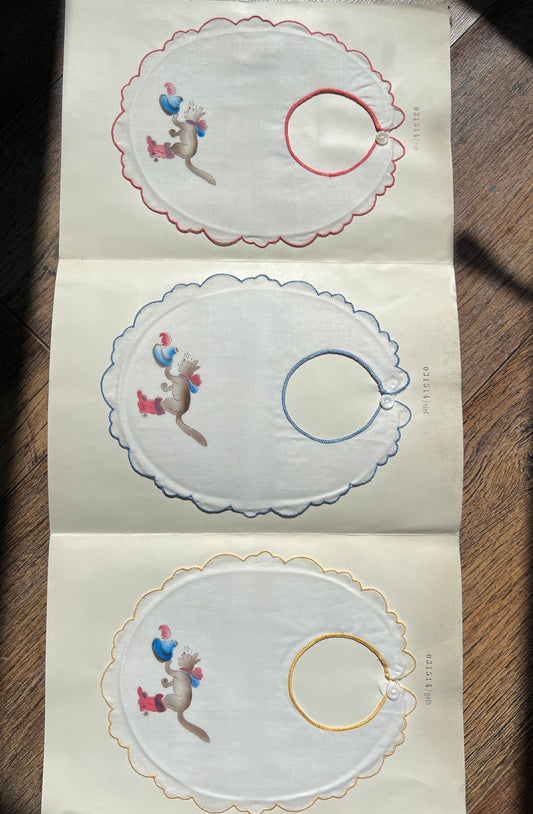 Vintage Salesman's Sample Sheet of Puss in Boots Bibs