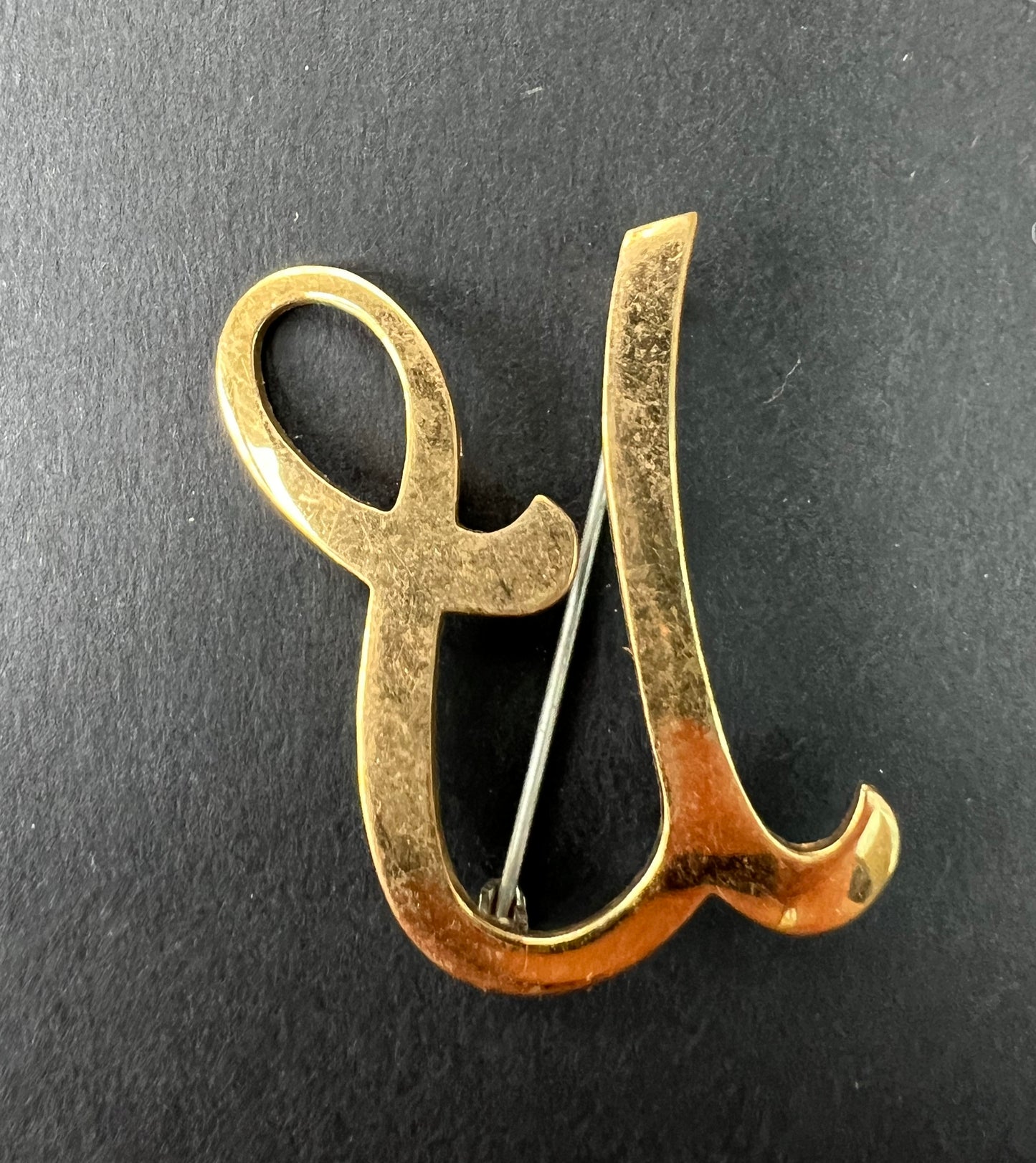 Flamboyant Vintage Initial Brooches B, C, F, G, H, J, K, M, P, O, S, T, U, Y