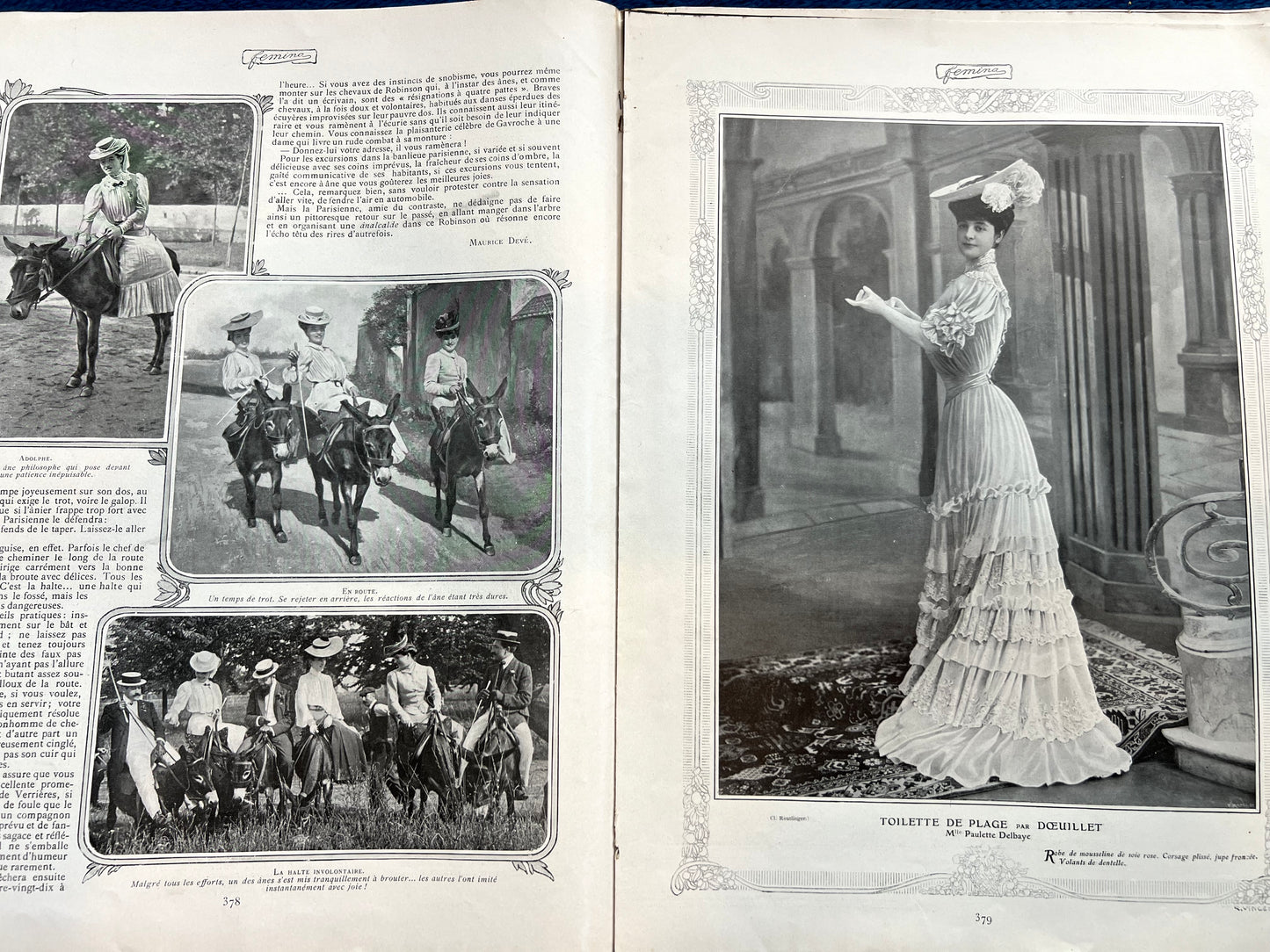 August 1905 French Magazine Femina ..minus cover !