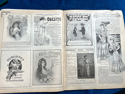 August 1905 French Magazine Femina ..minus cover !