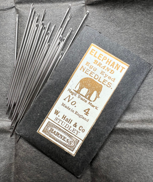 Vintage Elephant Brand Egg Eyed No. 4 (4.7cm) Needles Made in England