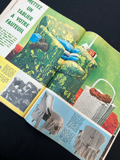 2 French 1960s MODES de PARIS Magazines with Patterns + Knitting