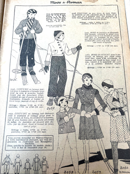 2 French Women's Magazine Mode & Roman from 1932 and 1935