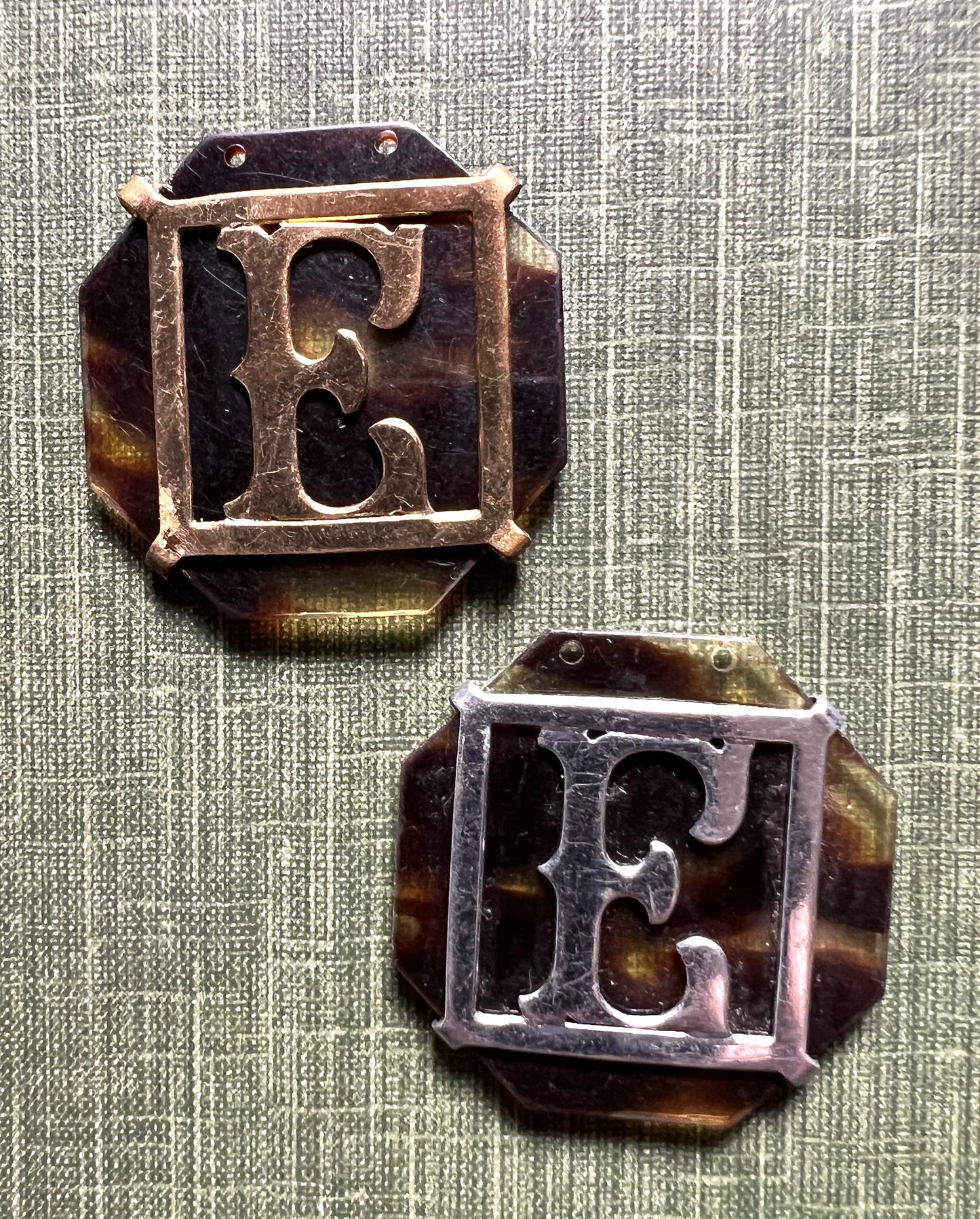 1940s Initial Letter Pendants B, D, E, I K, M