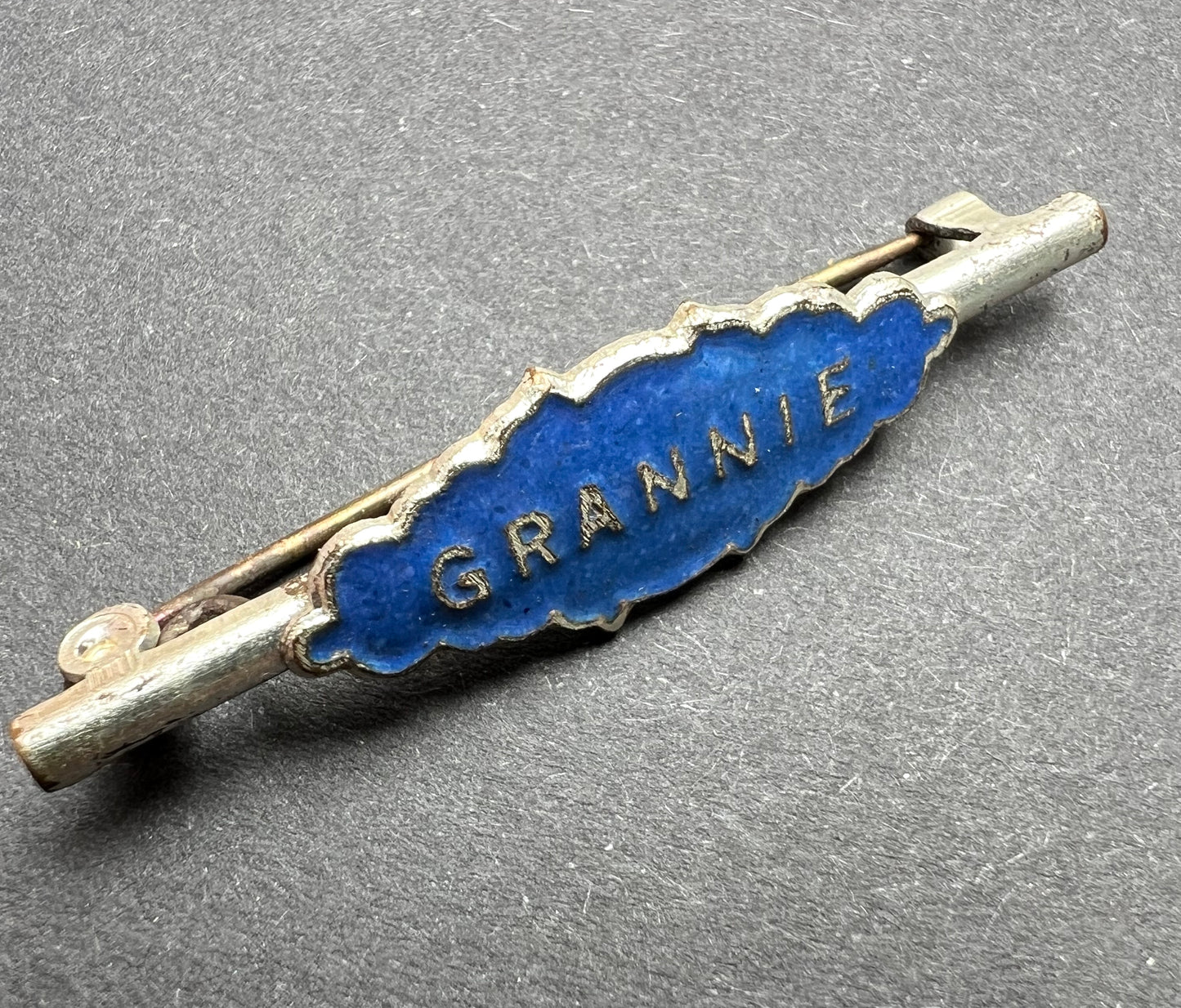 1940s Enamel GRANNIE brooch