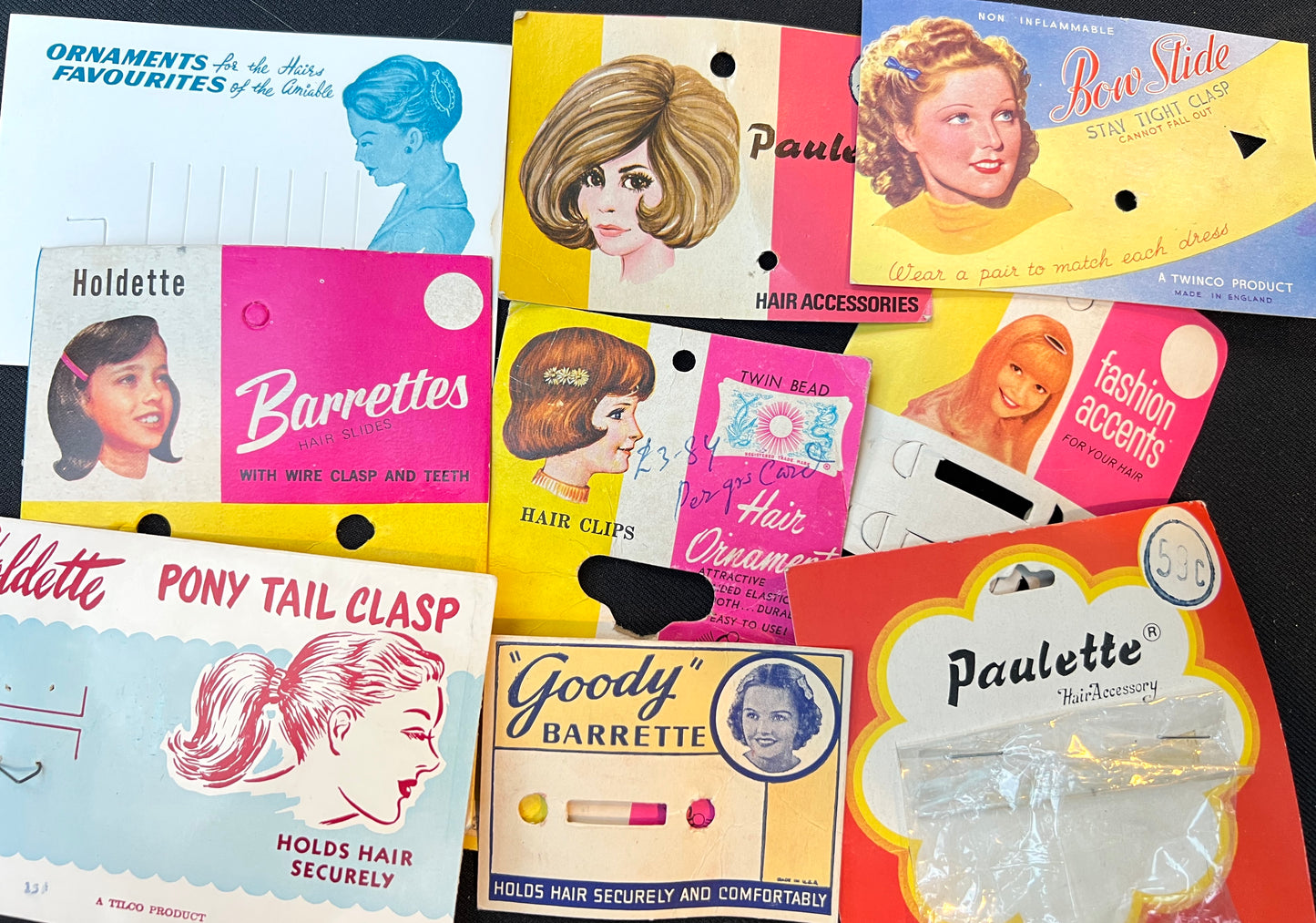 12 Vintage Hair Pin Display Cards (2)