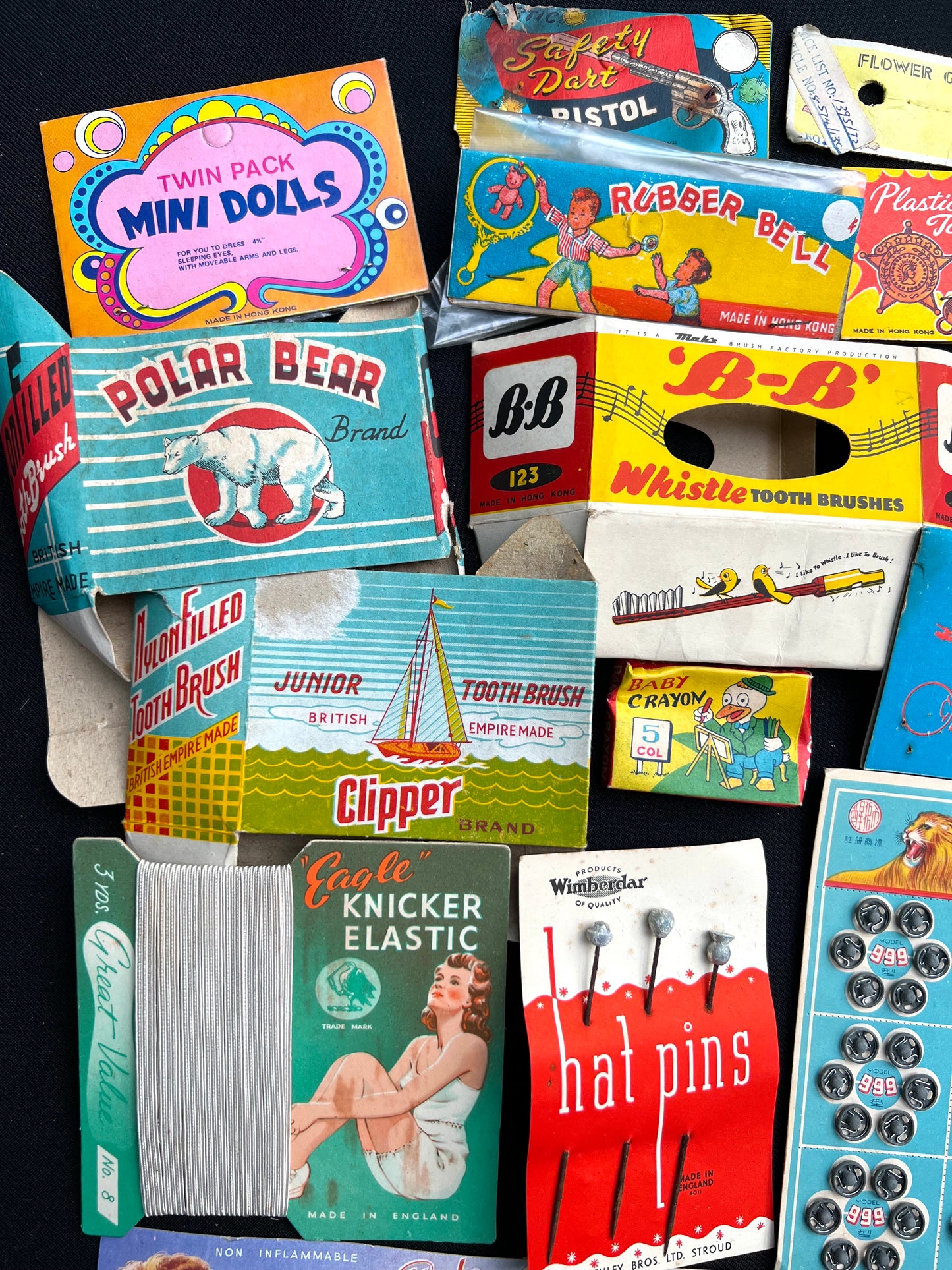 Job Lot of 20 Pieces of Vintage  Packaging 1940s - 60s