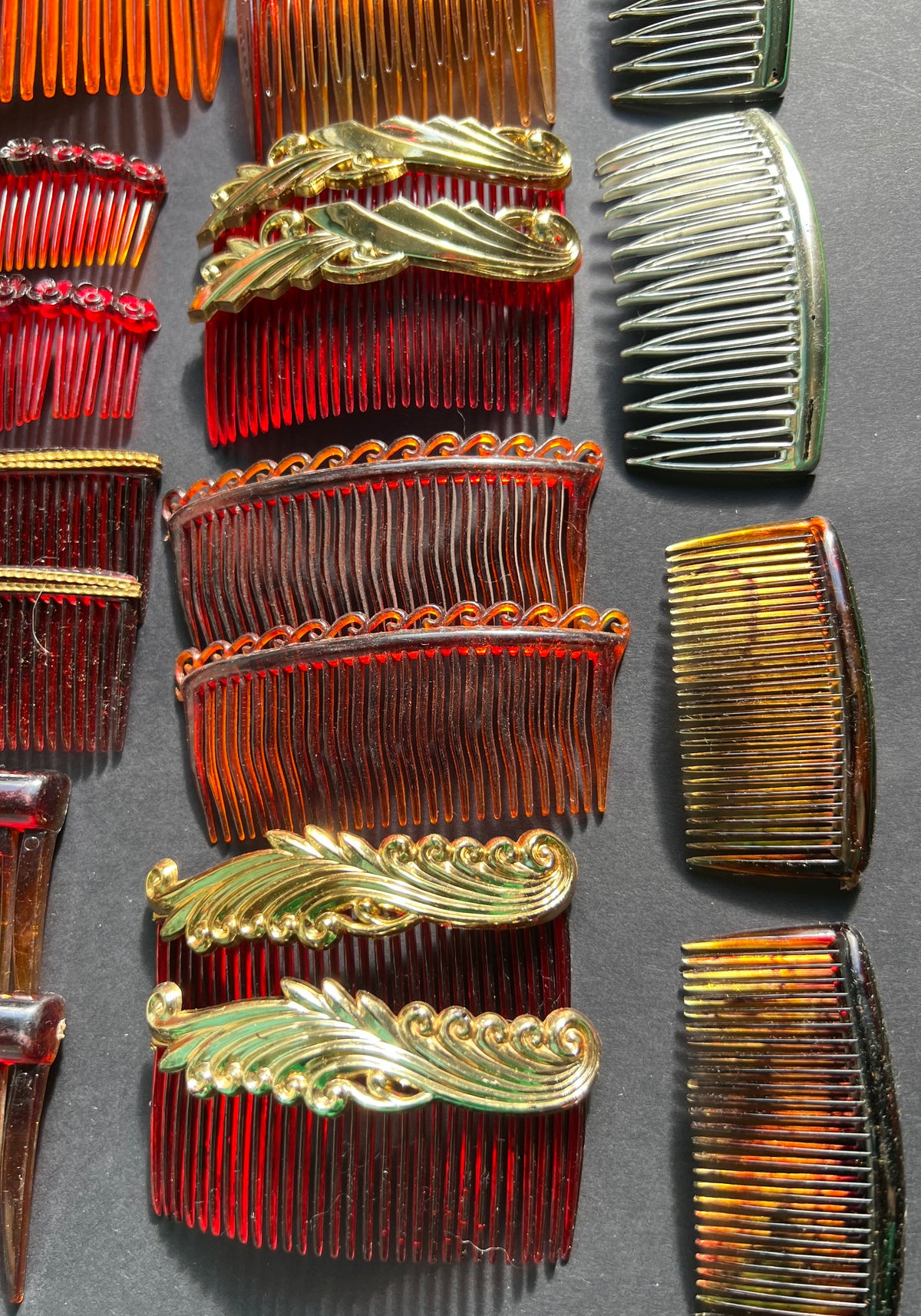 10 Pairs of Vintage Hair Combs
