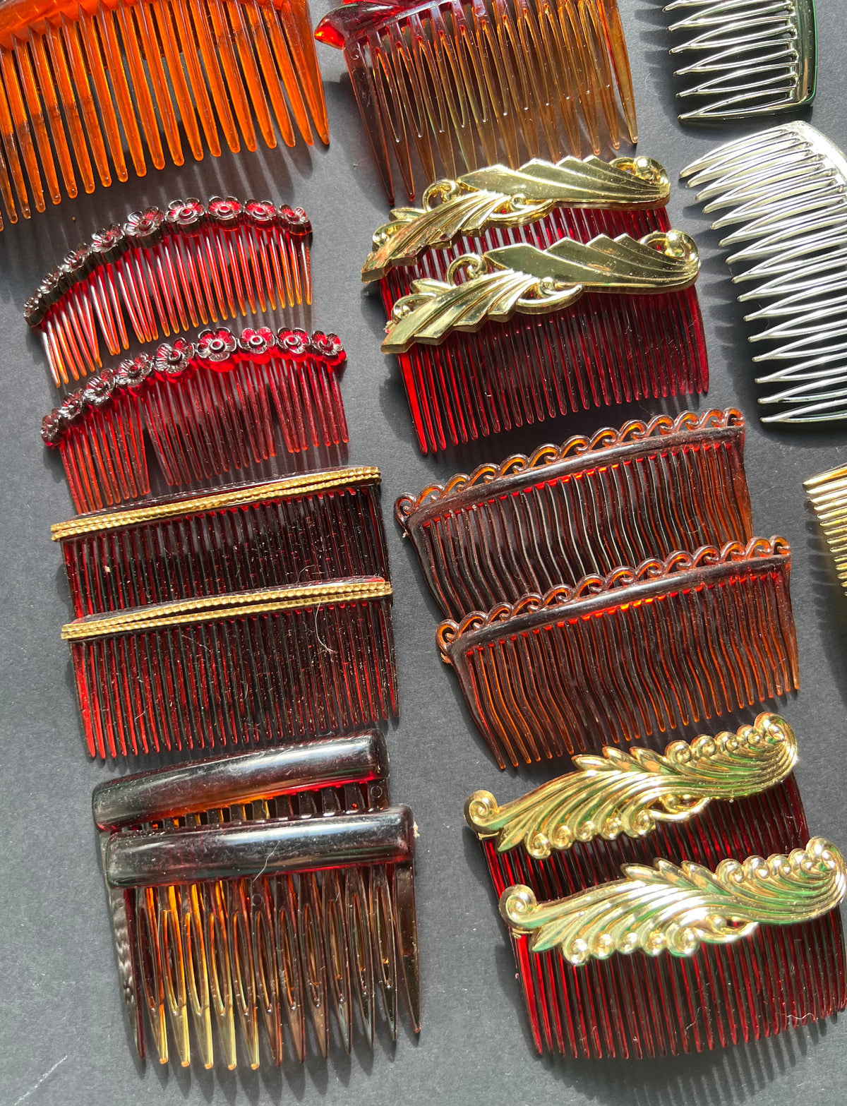 10 Pairs of Vintage Hair Combs