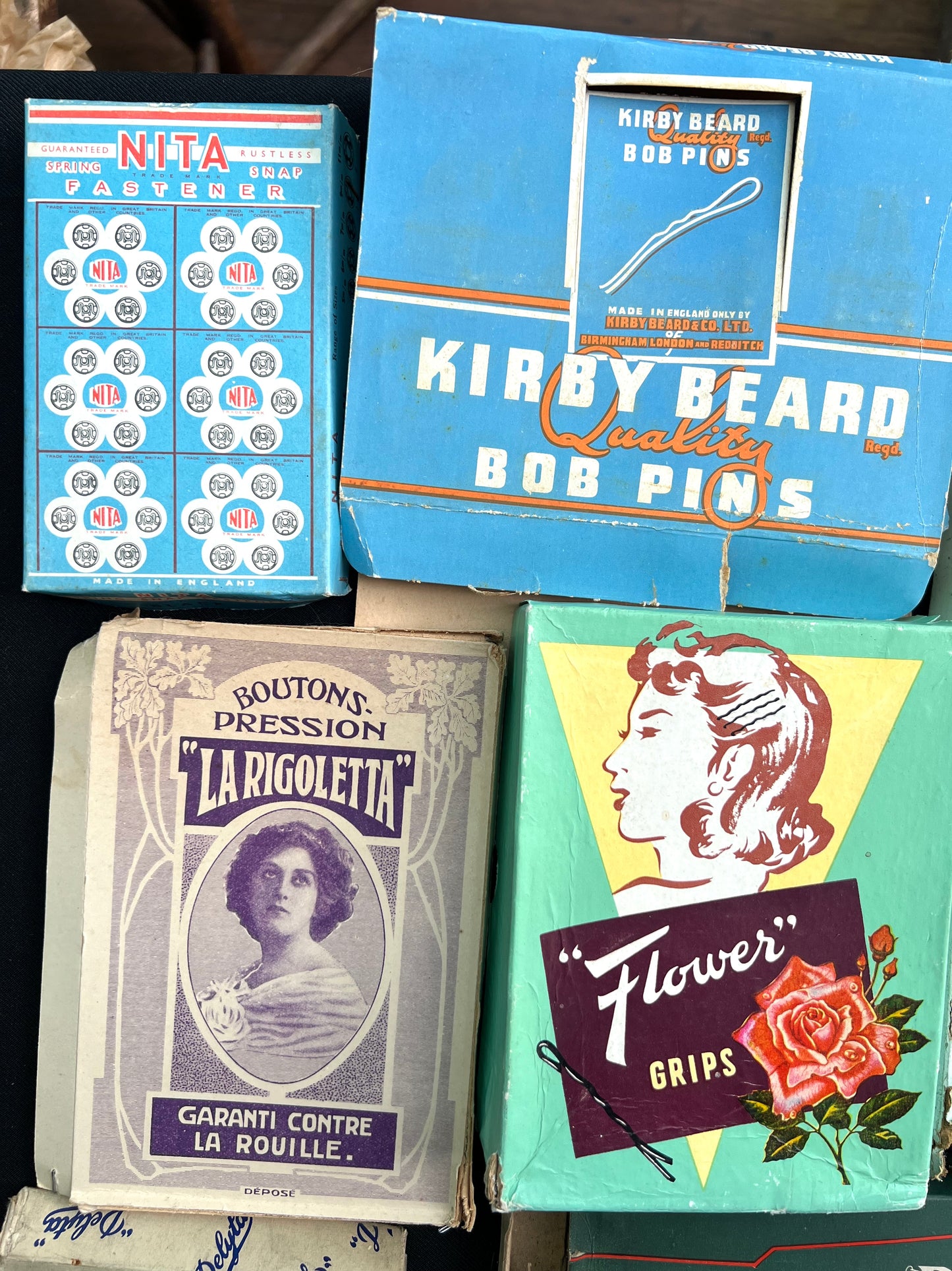 8 Vintage Part Boxes