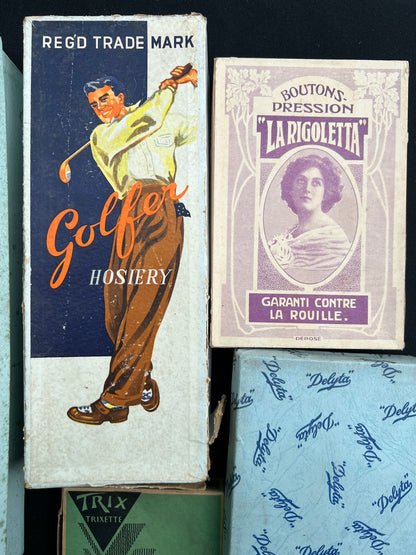 10 Complete Vintage (Empty) Boxes - Perfect for Playing Shops.