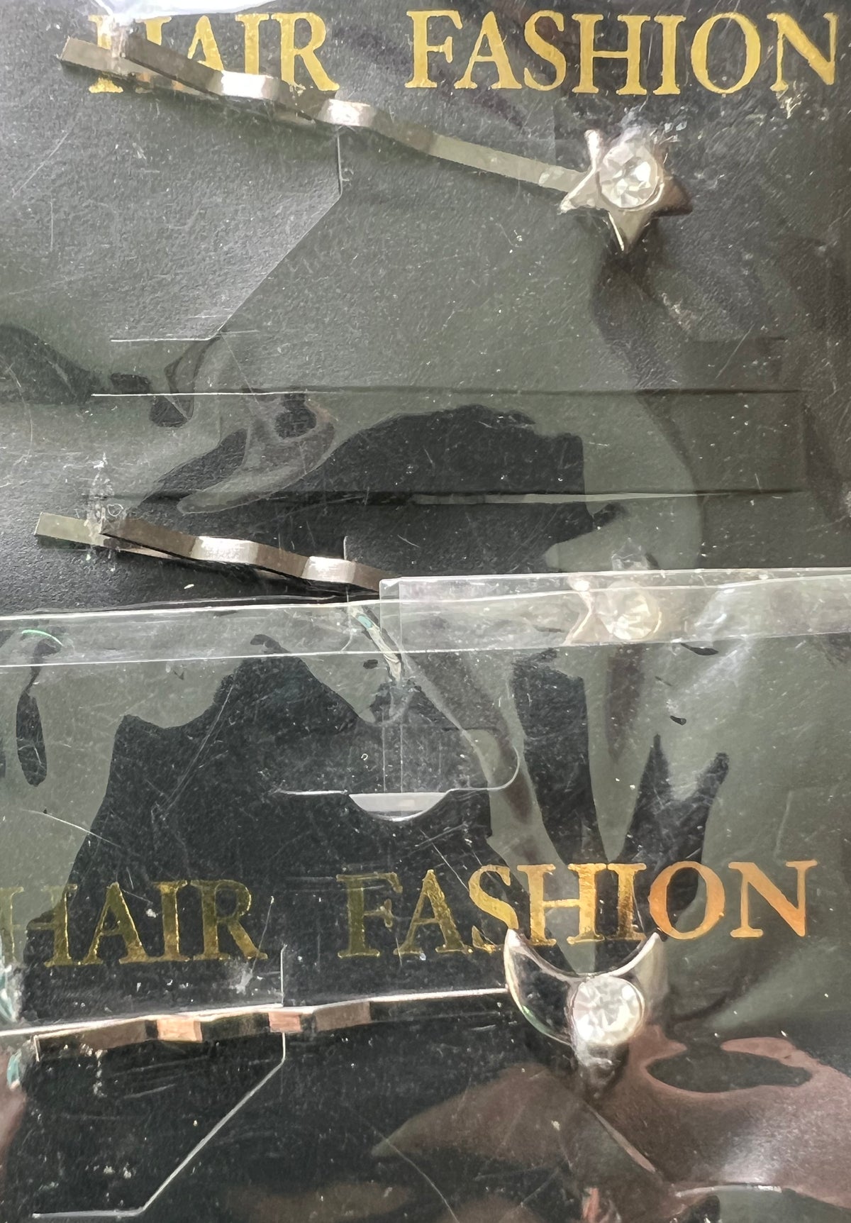 14 Vintage 1980/90s Silver & Diamante Hair Pins & Clips.