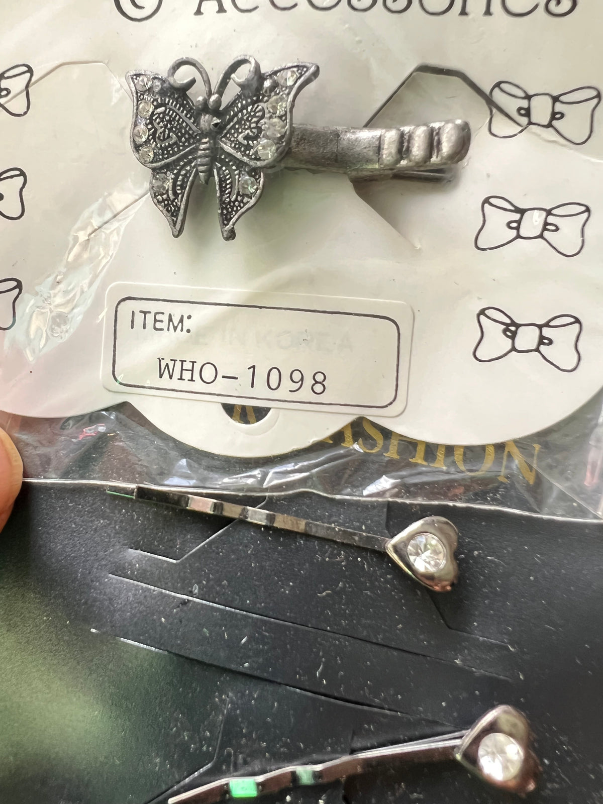 14 Vintage 1980/90s Silver & Diamante Hair Pins & Clips.
