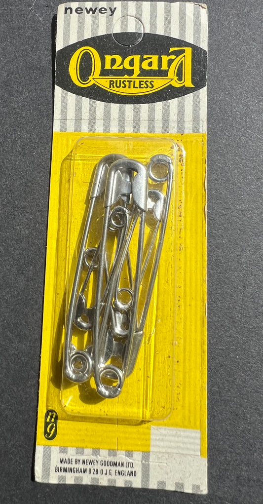 Unopened Vintage Newey Ongard Rustless Safety Pins