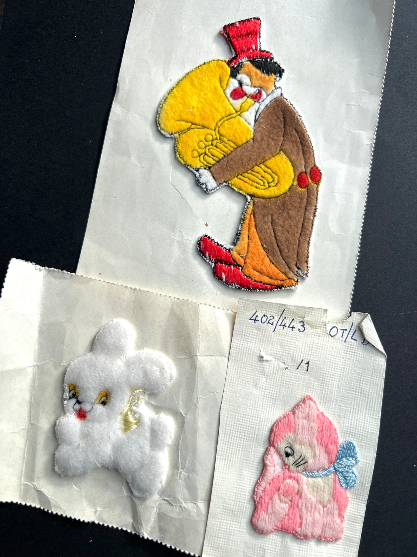Job Lot of 3 Vintage Sew On Appliques / Patches