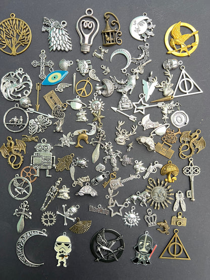 100 Metal Charms/Pendants