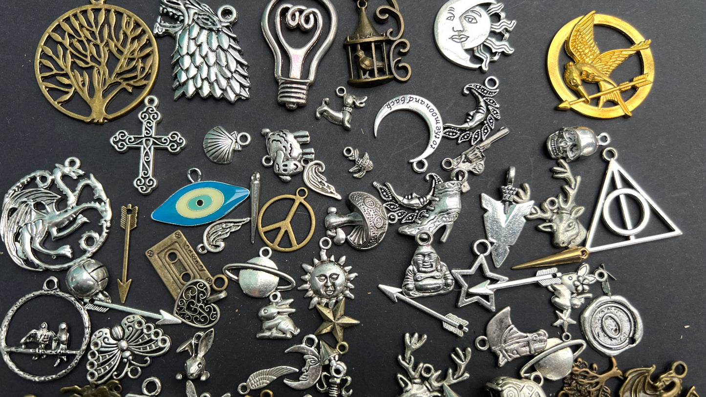 100 Metal Charms/Pendants