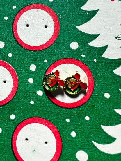 Vintage 12 Days of Christmas Festive Earrings Display Card - with 3 Pairs of Earrings