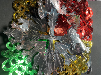 Big & Exuberant 1980s Shiny Foil Christmas Decoration