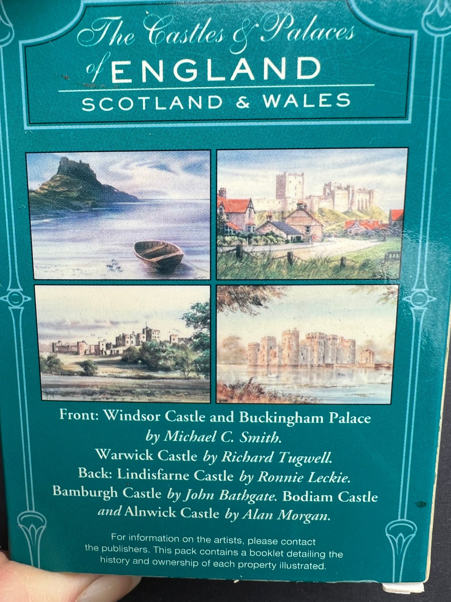 Unused Pack of Playing Cards - Illustrations of British Castles + Palaces