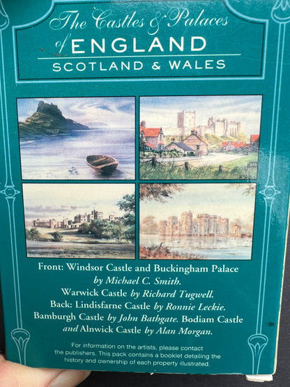 Unused Pack of Playing Cards - Illustrations of British Castles + Palaces