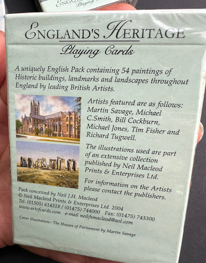 Unopened Pack of Playing Cards - Illustrations of England's Heritage