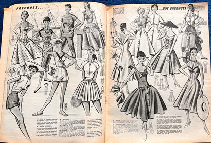 24th May 1956 French Magazine Votre Mode incl. Childs Clothes Pattern + Wedding Dresses