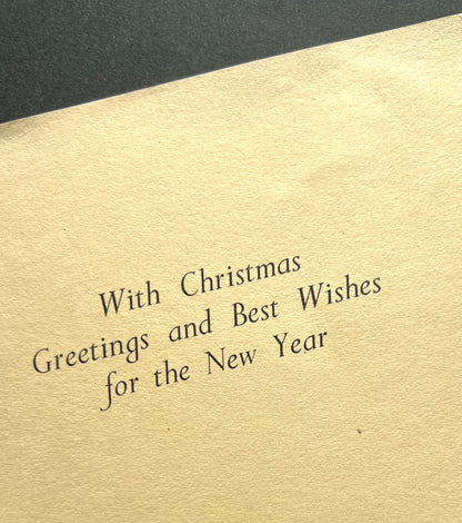 Charming 1940s Unused Christmas Card
