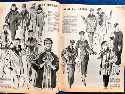 23rd August 1956 French Magazine Votre Mode incl. Dress Patterns