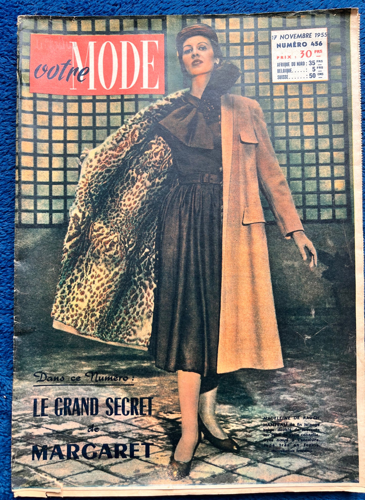 17th November 1955 French Women's Magazine Votre Mode incl. Needlework Pattern