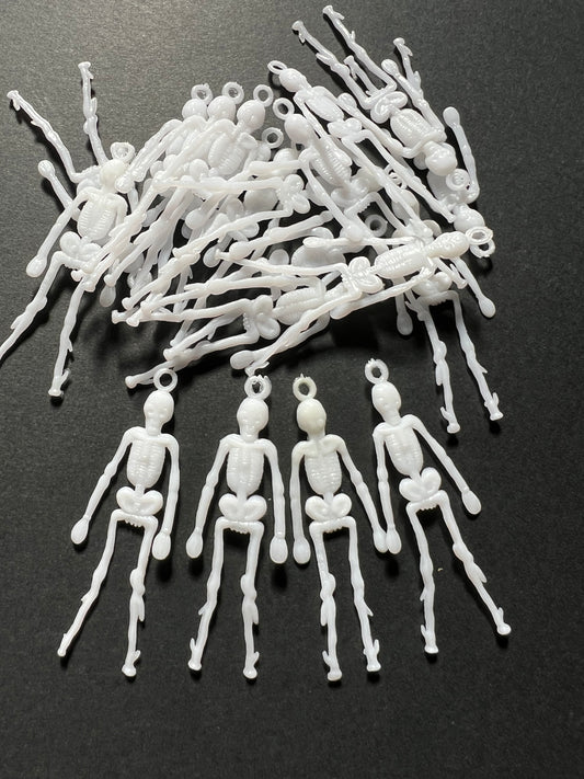 20 or 40 Vintage 6cm Skeleton  Charms -HALLOWEEN, Jewellery Making,  Bunting, Whatever...