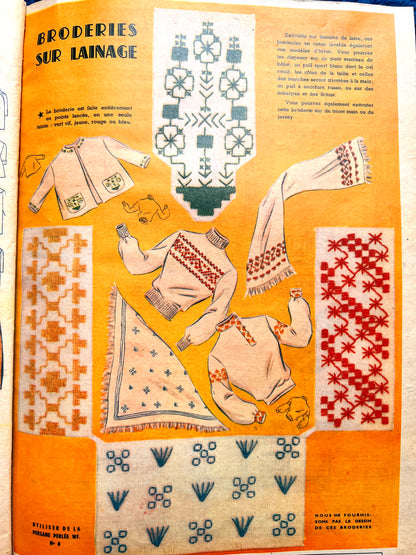 24th September 1953 French Women's Magazine Votre Mode incl. Hats and Bags Pattern