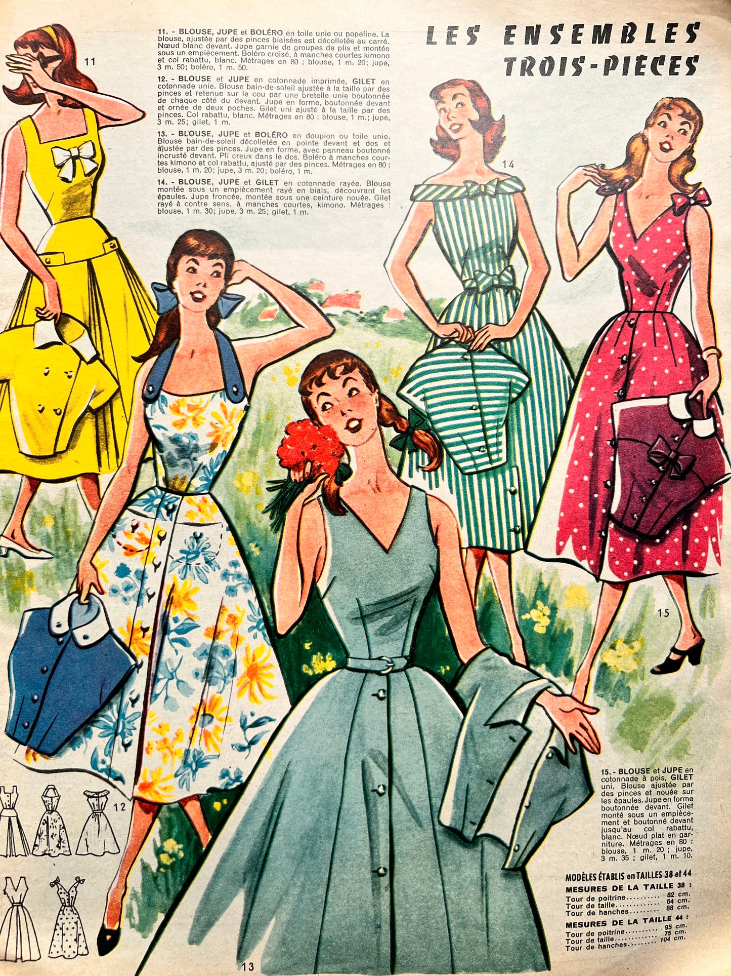 7th June 1956 French Women's Magazine Votre Mode Holiday Special