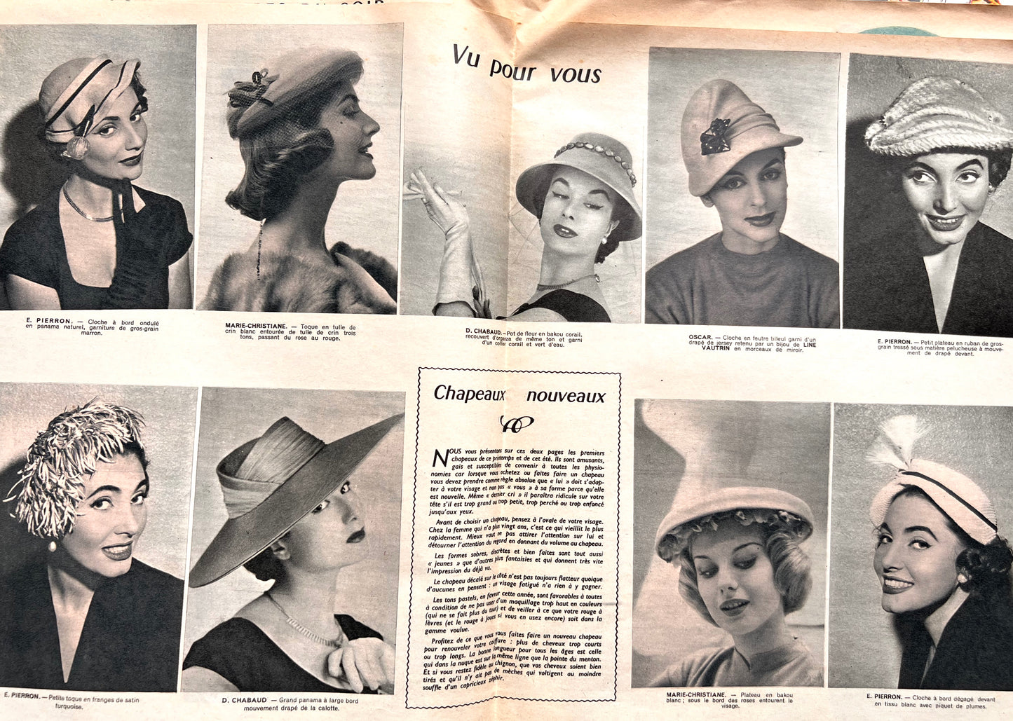 1st March 1956 French Women's Magazine Votre Mode