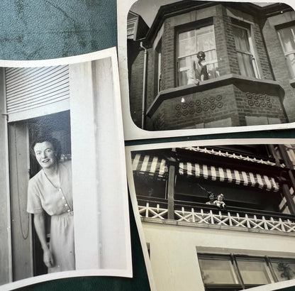 9 x Old Photos of People Looking Out of or Standing in Front of Windows.. (F2)