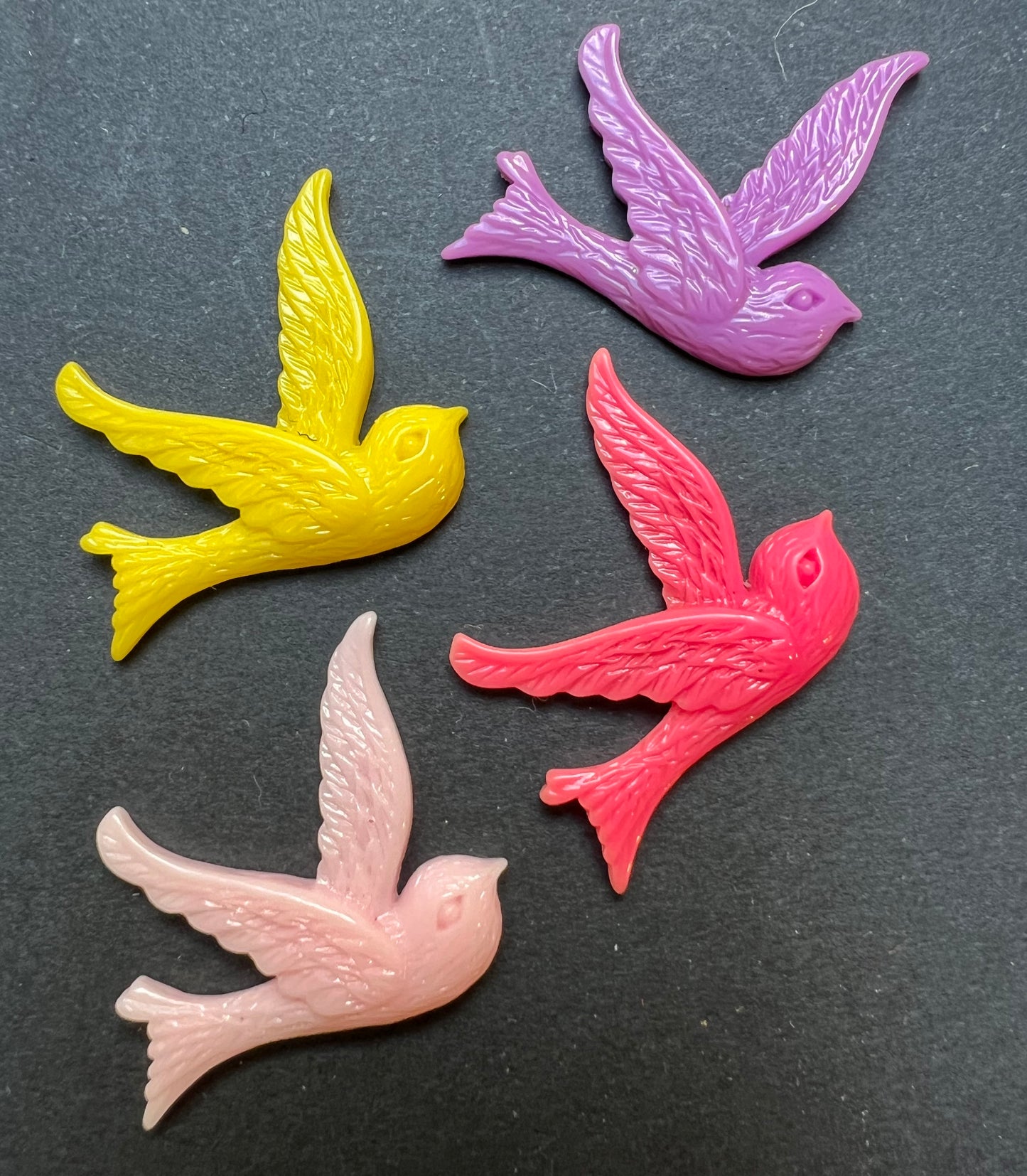 4 or 5 Flat Back 2.5cm Swallow Cabochons