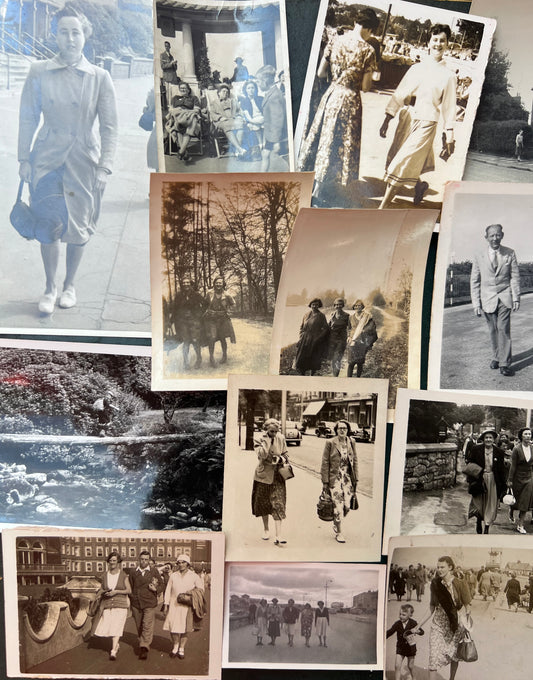 13 x Old Photos 1920s - 50s of People Walking Along.... (F4)