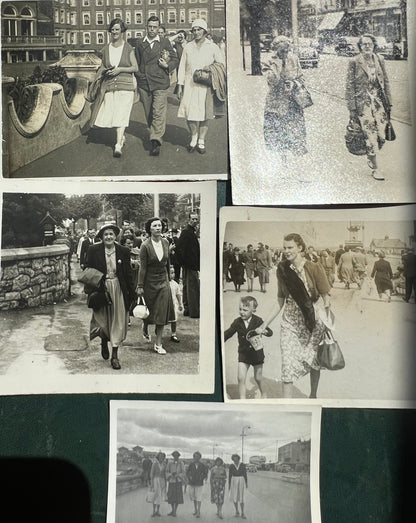 13 x Old Photos 1920s - 50s of People Walking Along.... (F4)