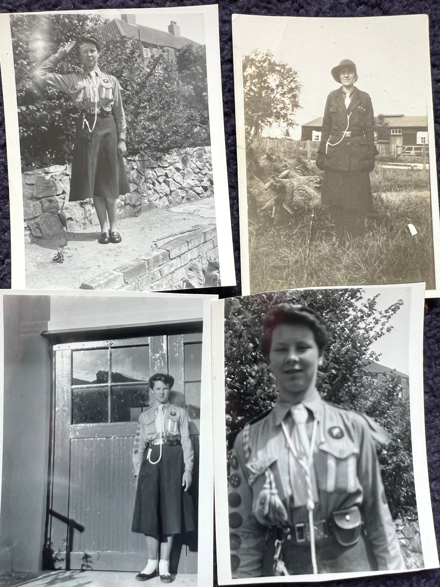 5 Old Photos of Girl Guides  (F9)