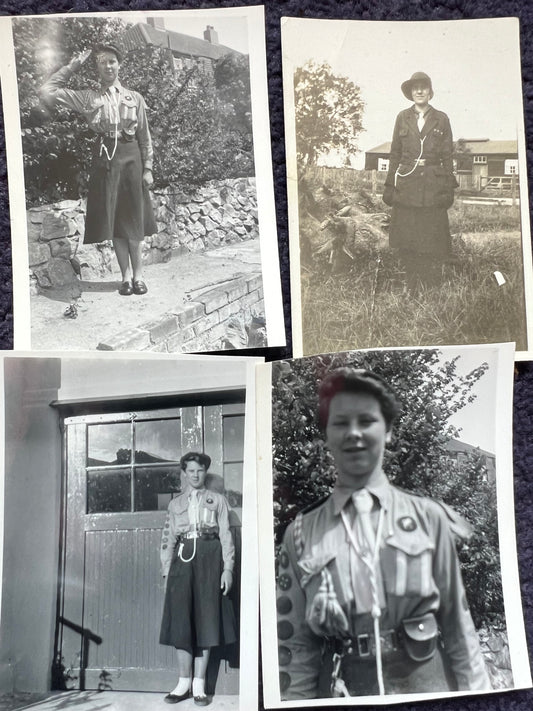 5 Old Photos of Girl Guides  (F9)