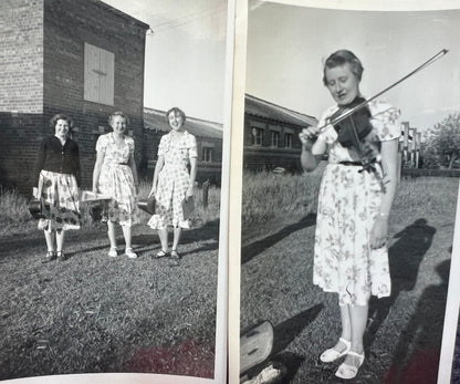 4 Old Photos of People Playing Musical Instruments (F11)