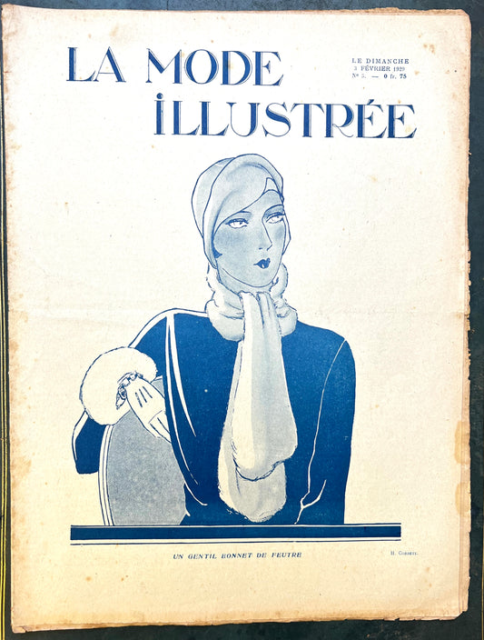 3rd Feb 1929 French Fashion Paper La Mode Illustree