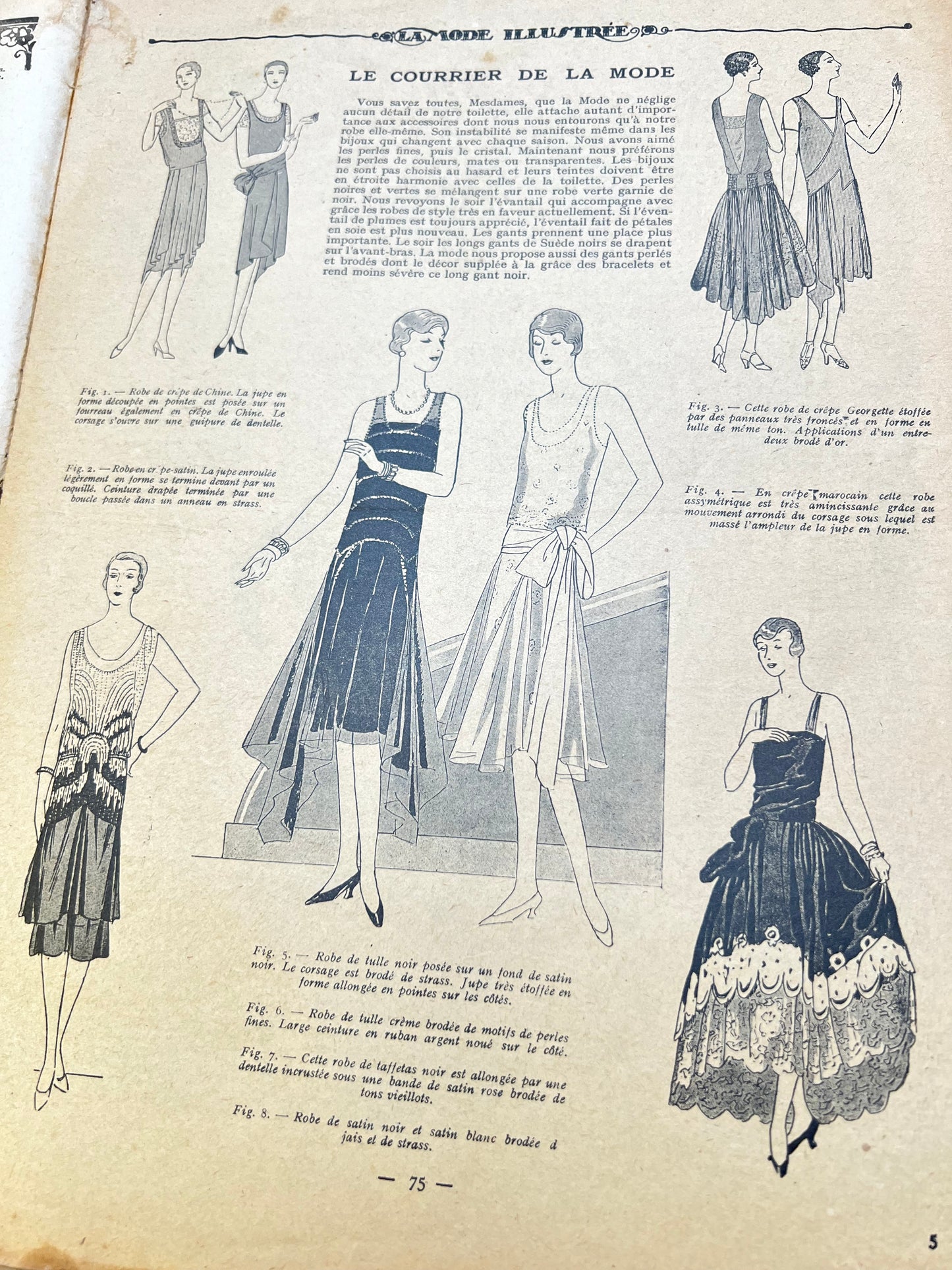 3rd Feb 1929 French Fashion Paper La Mode Illustree